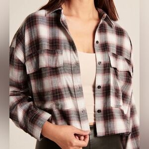 A&F cropped flannel
